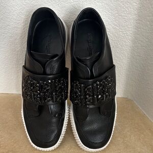 Karl Lagerfeld Black Sneakers with Decorative Strap